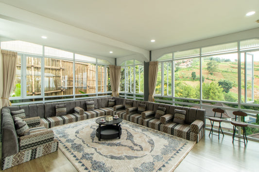 Villa keluarga dengan ruang komunal nyaman untuk ngobrol